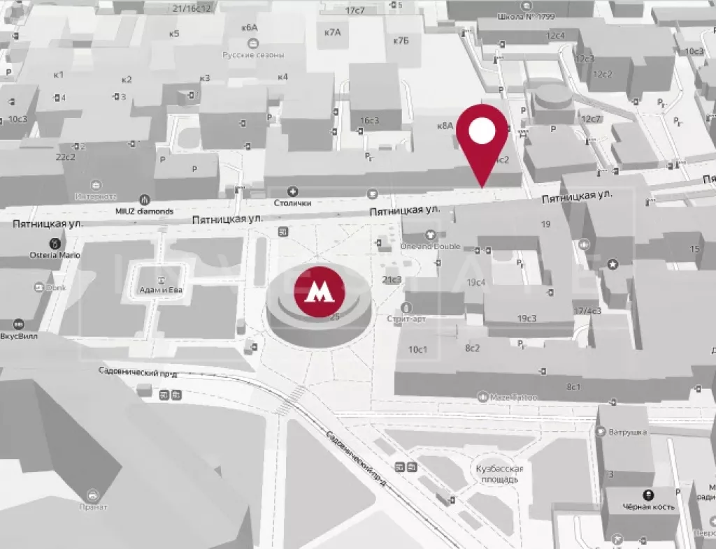 арендный бизнес г Москва, Пятницкая ул., 16 в ЦАО, метро Новокузнецкая г Москва, Пятницкая ул., 16