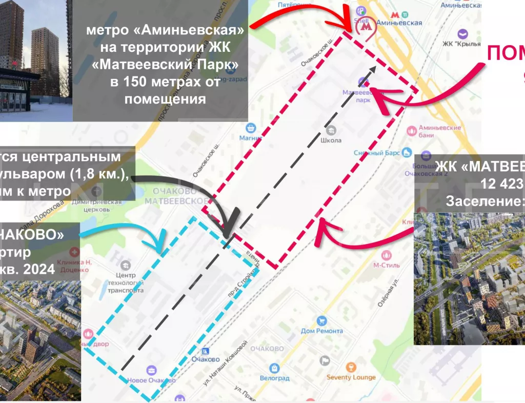 арендный бизнес г. Москва, Очаковское ш., вл. 3 в ЗАО, метро  г. Москва, Очаковское ш., вл. 3