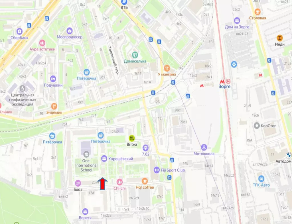 арендный бизнес г. Москва, 3-я Хорошёвская ул., 25к2 в CЗАО, метро  г. Москва, 3-я Хорошёвская ул., 25к2