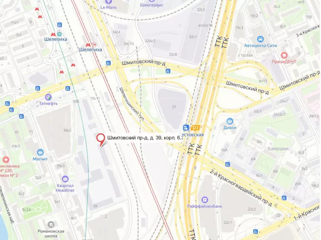 арендный бизнес г. Москва, Шмитовский пр-д, 39к6 в ЦАО, метро  г. Москва, Шмитовский пр-д, 39к6