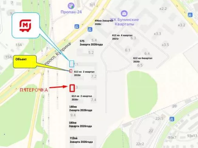 г. Москва, поселение Сосенское, жилой комплекс Бунинские Кварталы, к7.1