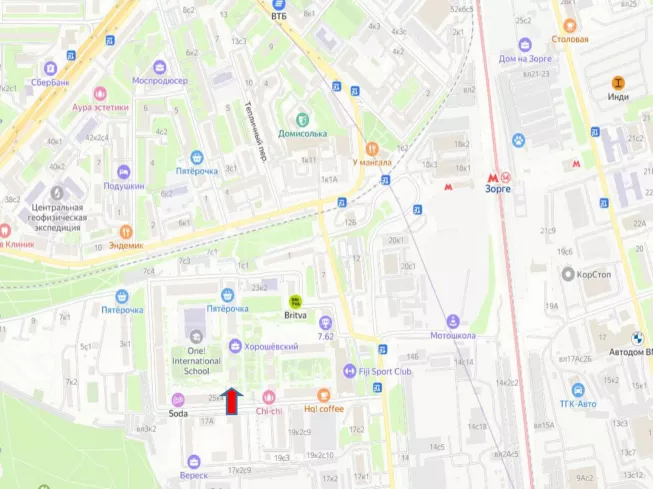 арендный бизнес г. Москва, 3-я Хорошёвская ул., 25к2 в CЗАО, метро  г. Москва, 3-я Хорошёвская ул., 25к2