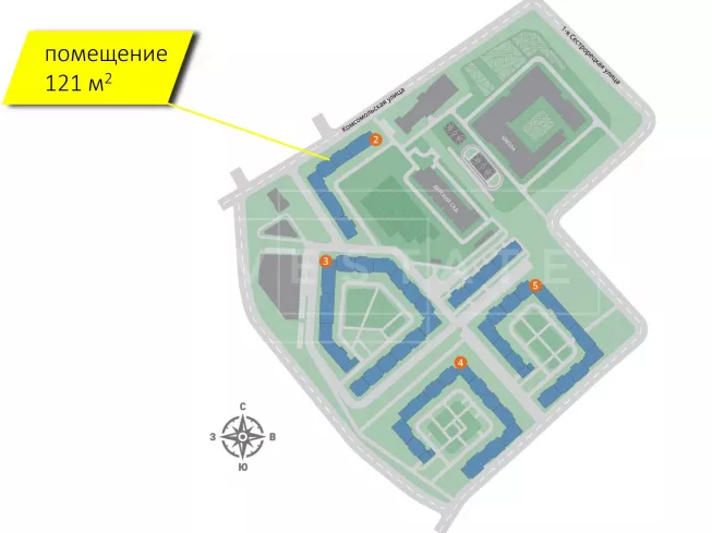 МО, г. Химки, Комсомольская ул., ЖК «1-й Шереметьевский», к2